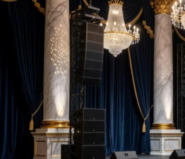 Premium scenografia i oświetlenie architektoniczne podczas luksusowego eventu